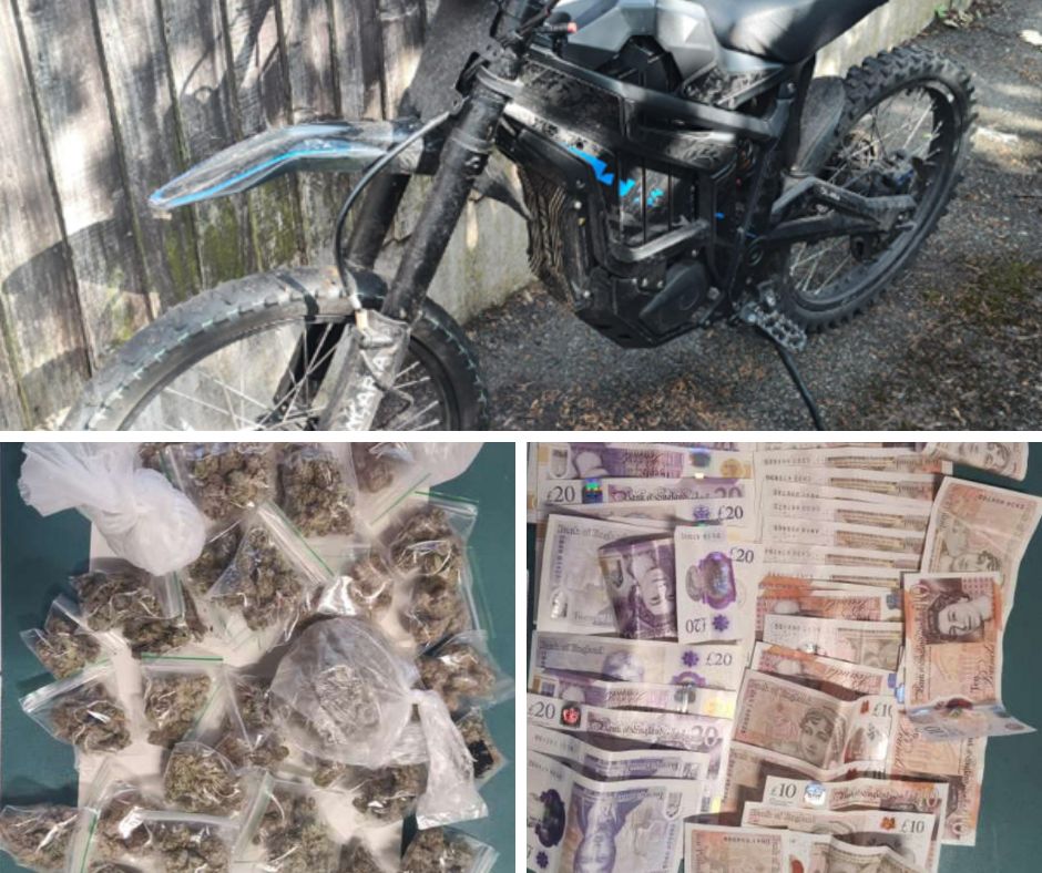 Venture officers seize Sur-ron bike, drugs and a large knife following proactive stop in Wythenshawe
